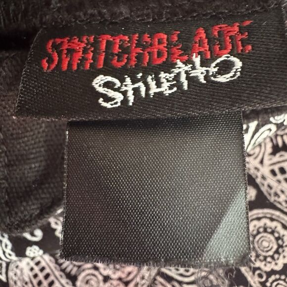 Switchblade Stiletto Women’s Sugar Skull Black And White Dress Pin Up sz Small - Picture 6 of 8